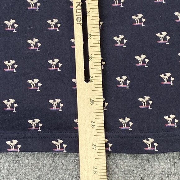 Alexander Julian Colours Shirt Mens L Polo Blue Short Sleeve Palm Trees Print - Picture 10 of 10